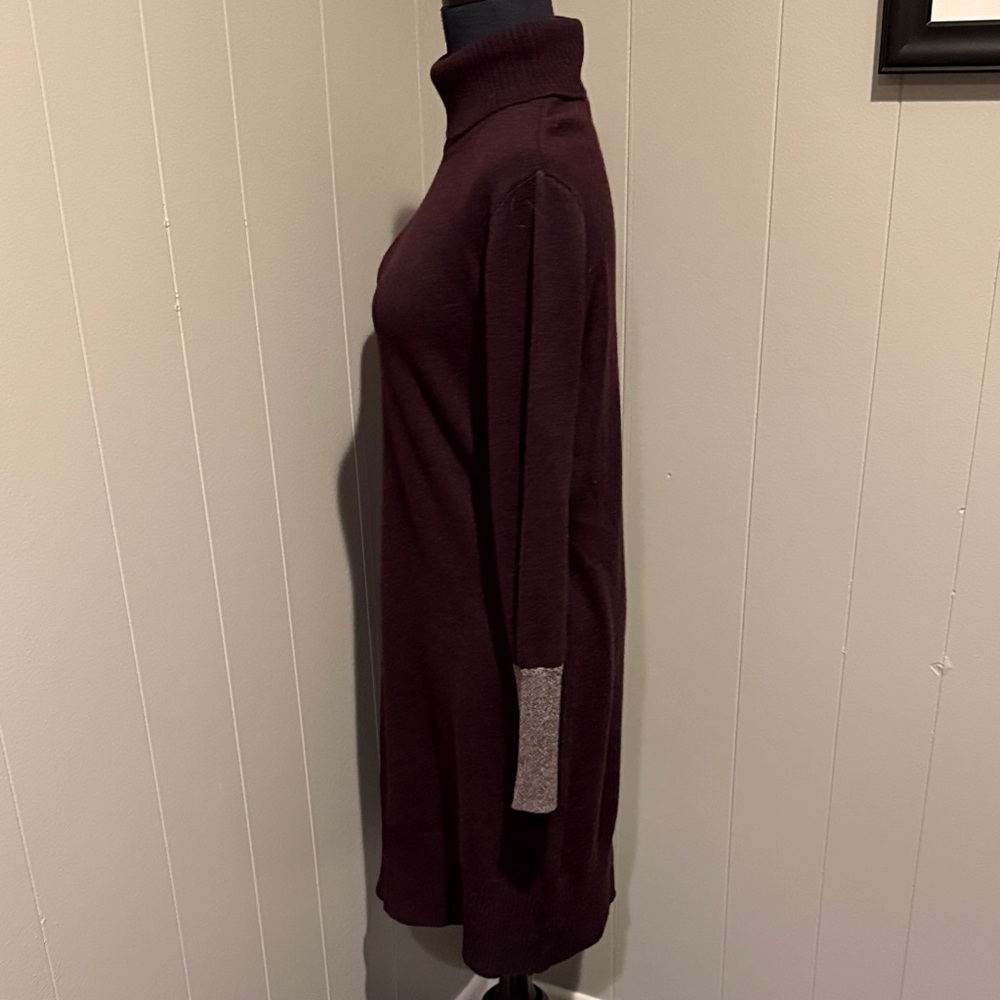 B24 Apt. 9 Women Small Long Sleeve Dress in Dark Maroon Turtleneck Formal - Picture 5 of 6